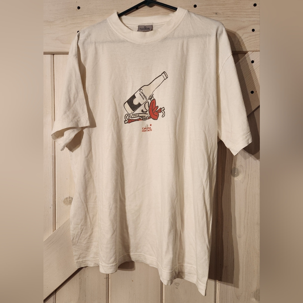 Vintage 90s Corona Cerveza Beer Advertising Shirt. Size XL. Valento 90s Tag.
